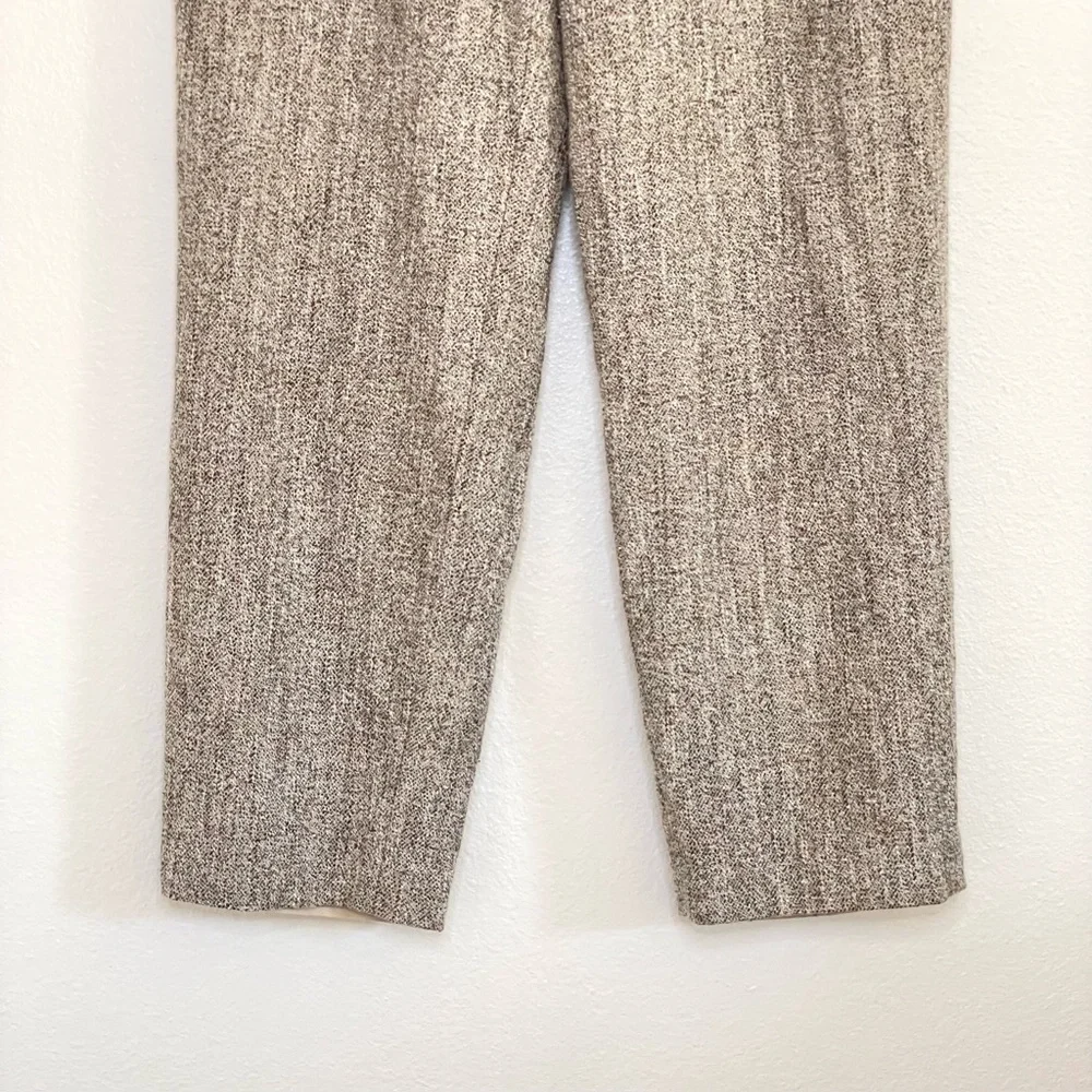 Aritzia Babaton Conan Pant Speckled Tweed Cotton Wool Silk Blend Crop Trouser 2